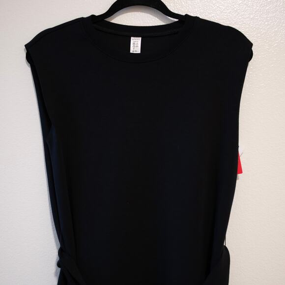 SPANX Air Essentials Sleeveless Tank Tie Waist Dress Very Black SZ M NWT - Picture 4 of 5